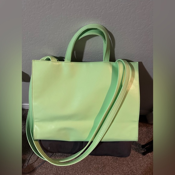 Telfar medium shopper (tote) in color double mint. Very Good Condition - Picture 3 of 9